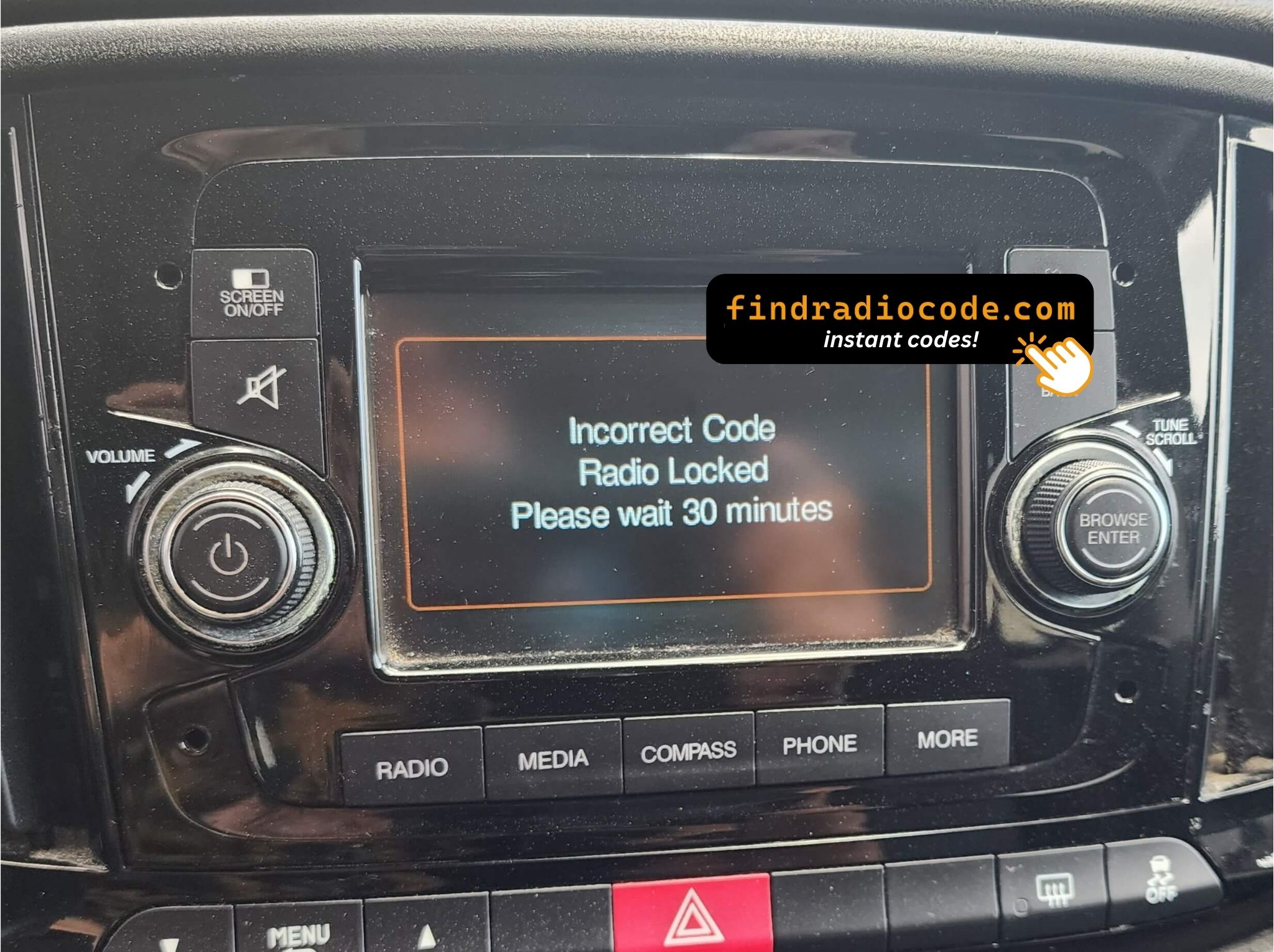 CAR MAKER FIAT VP2 637R NAFTA 4 digit unlock code for this radio